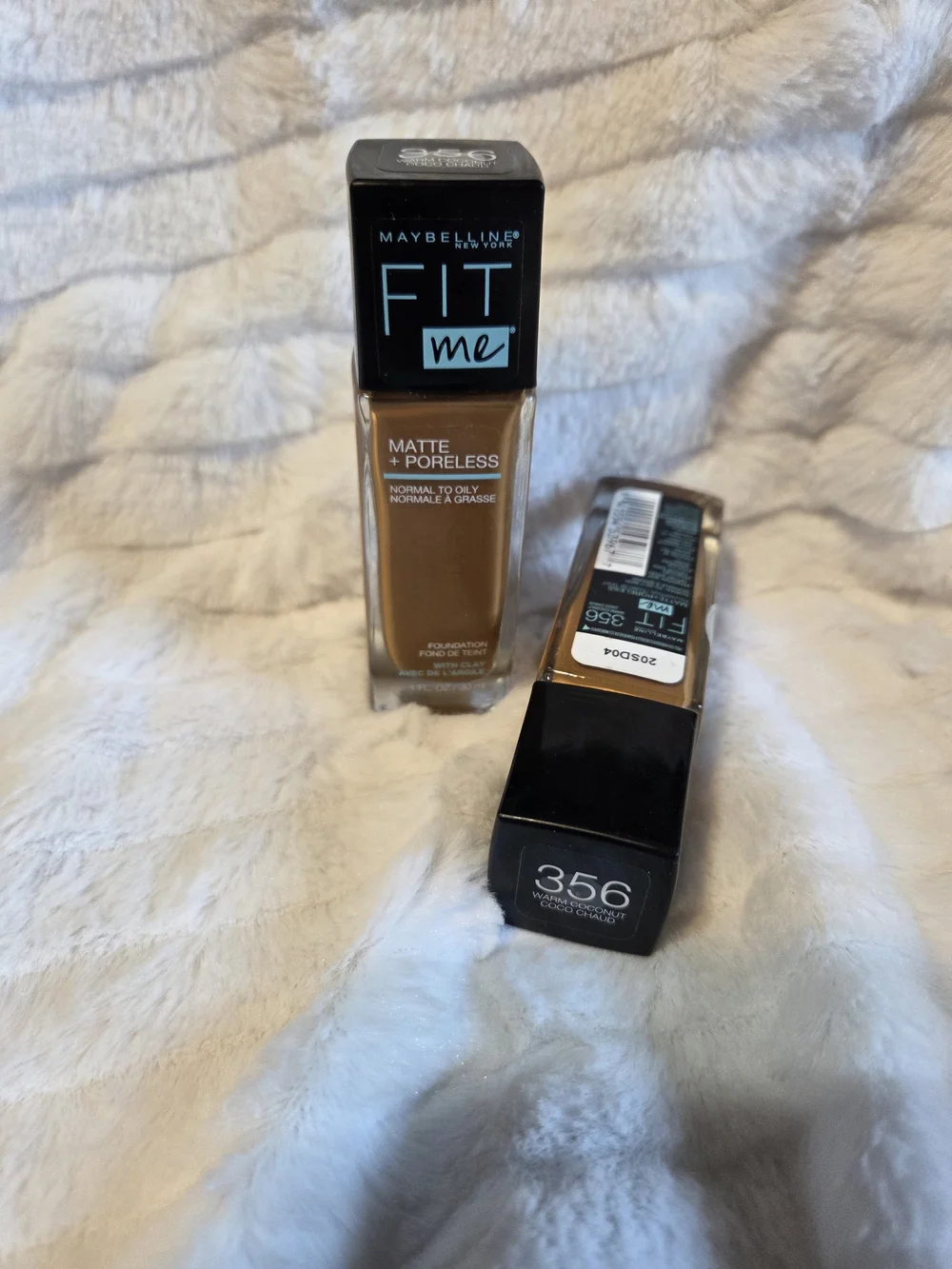 Maybelline Fit Me Matte + Poreless Foundation - 356 Warm Coconut Lot Of 2
